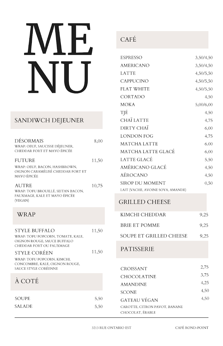 Rond-Point Cafe Autogere Menu-1